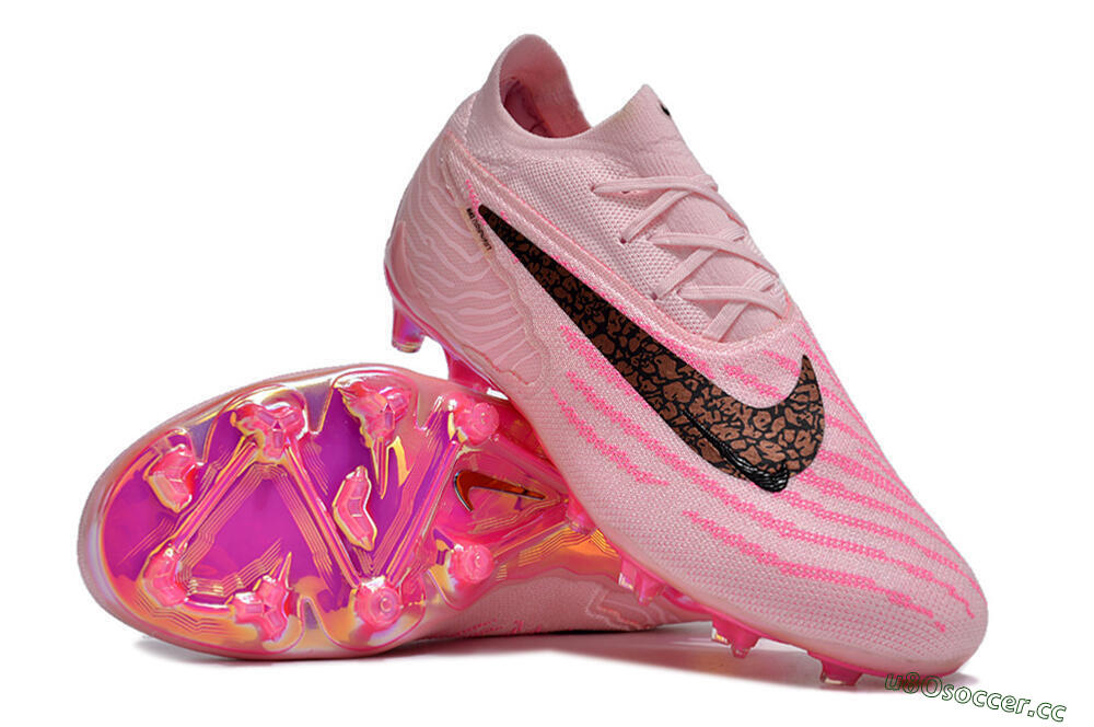 Unisex Nike Phantom GX Elite FG Firm Ground Low-Tops Football Boots - Pink/Black/Gold 3