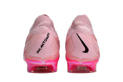 Unisex Nike Phantom GX Elite FG Firm Ground Low-Tops Football Boots - Pink/Black/Gold