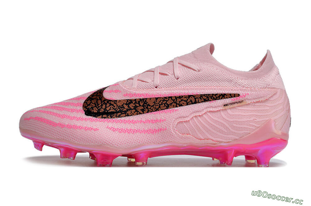 Unisex Nike Phantom GX Elite FG Firm Ground Low-Tops Football Boots - Pink/Black/Gold 0