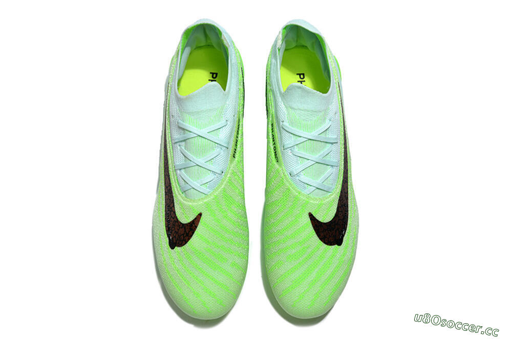 Unisex Nike Phantom GX Elite FG Firm Ground Low-Tops Football Boots - Green/Black/Gold 4