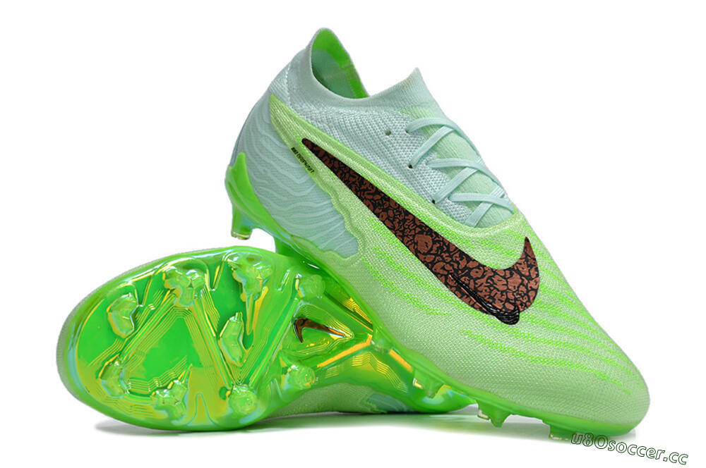 Unisex Nike Phantom GX Elite FG Firm Ground Low-Tops Football Boots - Green/Black/Gold 3