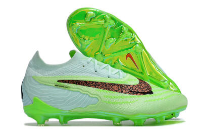 Unisex Nike Phantom GX Elite FG Firm Ground Low-Tops Football Boots - Green/Black/Gold