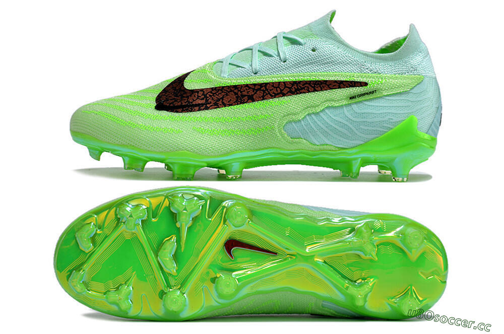Unisex Nike Phantom GX Elite FG Firm Ground Low-Tops Football Boots - Green/Black/Gold 1