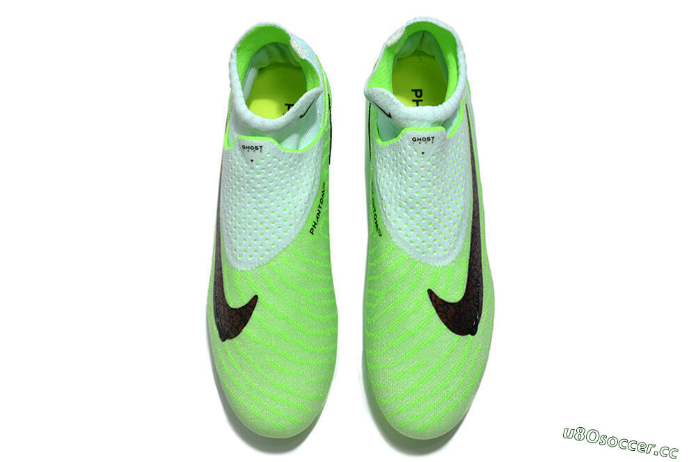 Unisex Nike Phantom GX DF Elite FG Firm Ground High-Tops Football Boots - Green/Black/Brown 4