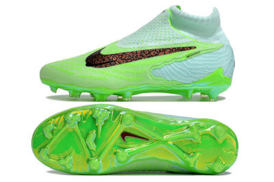 Unisex Nike Phantom GX DF Elite FG Firm Ground High-Tops Football Boots - Green/Black/Brown