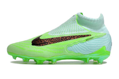 Unisex Nike Phantom GX DF Elite FG Firm Ground High-Tops Football Boots - Green/Black/Brown