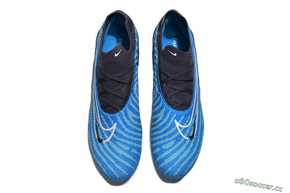 Unisex Nike Phantom GX Elite FG Firm Ground Low-Tops Football Boots - Blue/White/Black 4