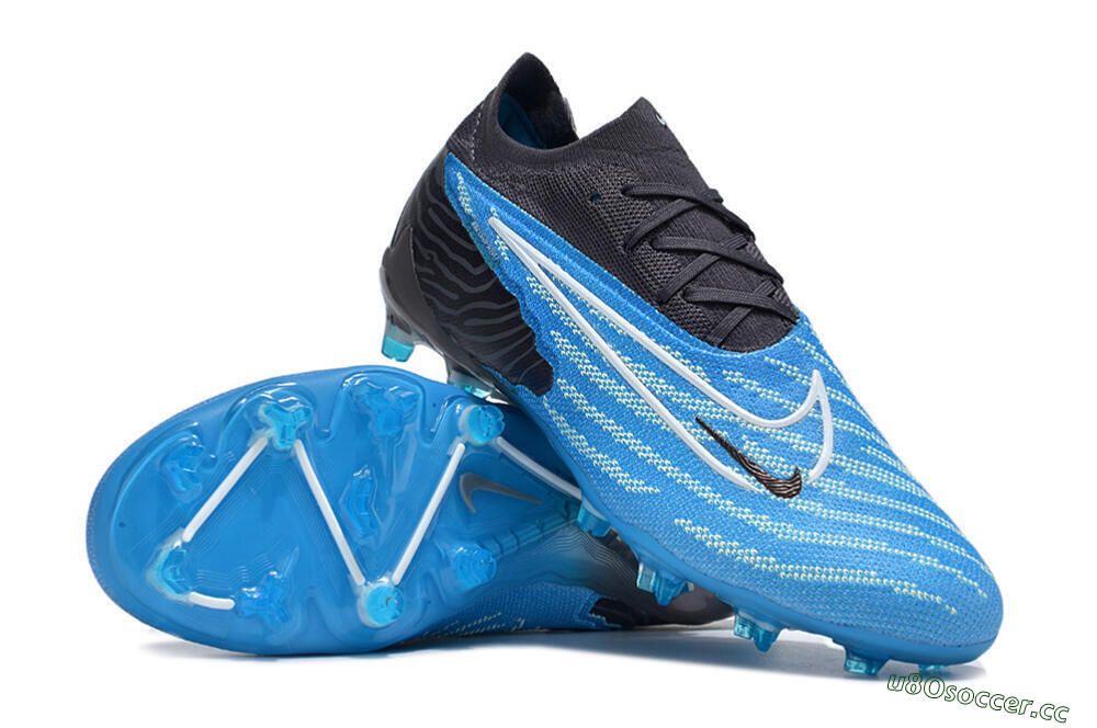 Unisex Nike Phantom GX Elite FG Firm Ground Low-Tops Football Boots - Blue/White/Black 3