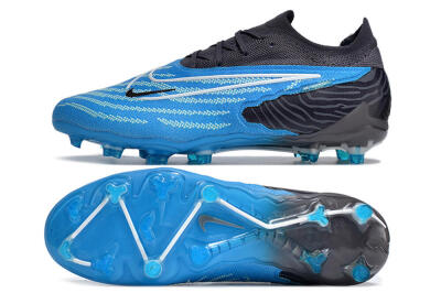 Unisex Nike Phantom GX Elite FG Firm Ground Low-Tops Football Boots - Blue/White/Black