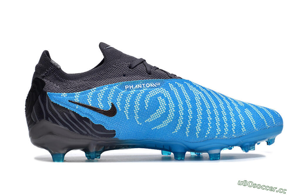 Unisex Nike Phantom GX Elite FG Firm Ground Low-Tops Football Boots - Blue/White/Black 7