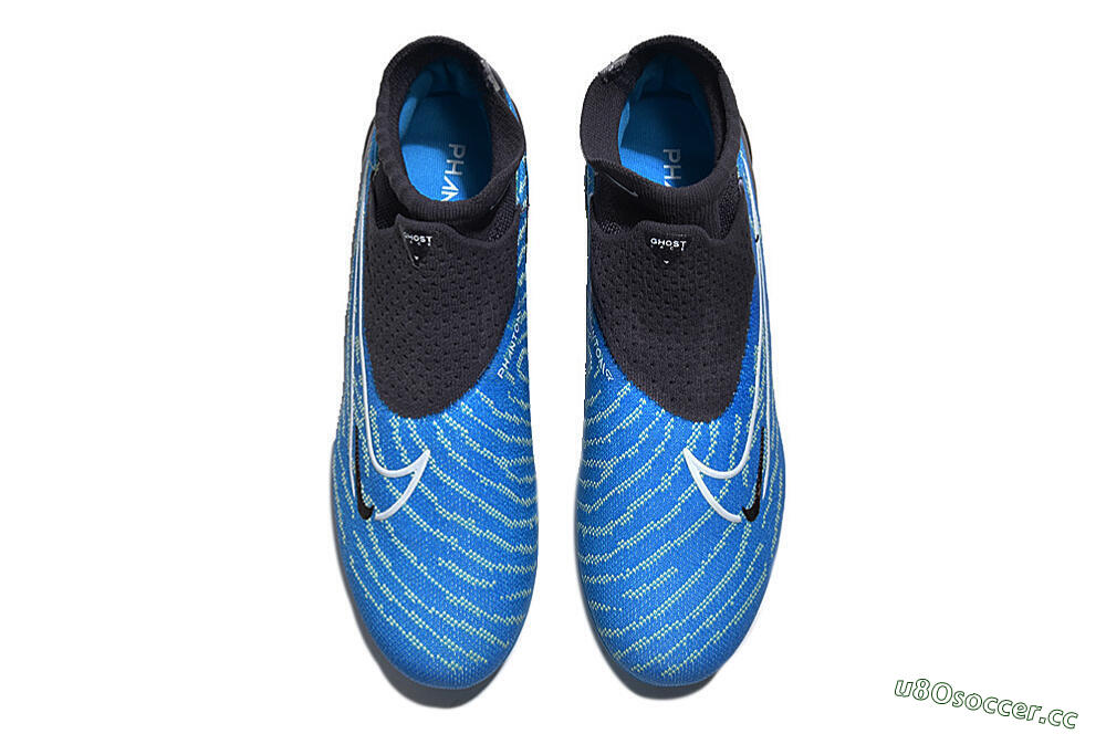 Unisex Nike Phantom GX DF Elite FG Firm Ground High-Tops Football Boots - Blue/White/Black 4