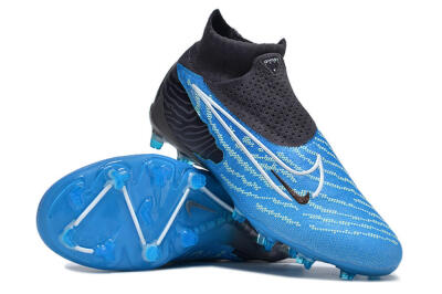 Unisex Nike Phantom GX DF Elite FG Firm Ground High-Tops Football Boots - Blue/White/Black