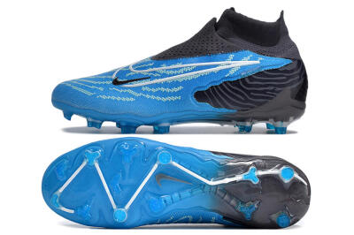 Unisex Nike Phantom GX DF Elite FG Firm Ground High-Tops Football Boots - Blue/White/Black