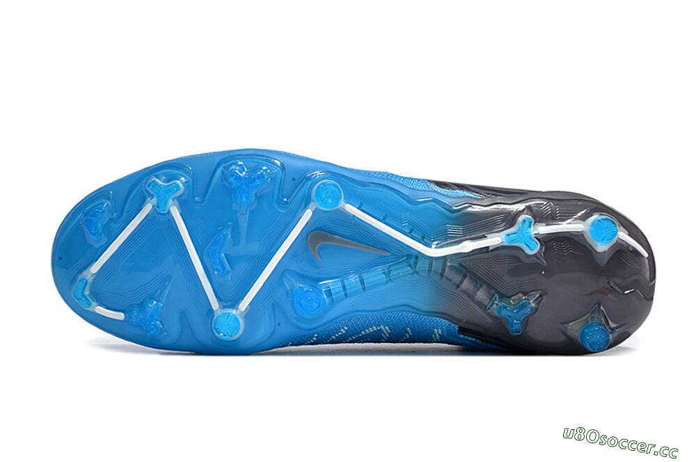 Unisex Nike Phantom GX DF Elite FG Firm Ground High-Tops Football Boots - Blue/White/Black 6