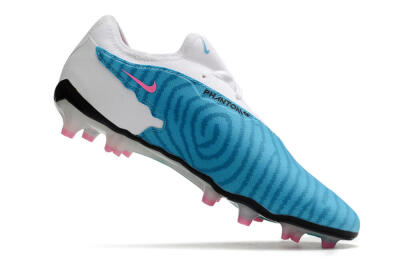 Unisex Nike Phantom GX Academy FG Firm Ground Low-Tops Football Boots - Blue/White/Pink
