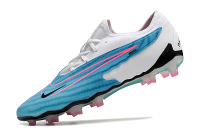 Unisex Nike Phantom GX Academy FG Firm Ground Low-Tops Football Boots - Blue/White/Pink