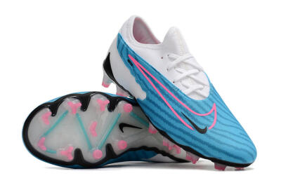 Unisex Nike Phantom GX Academy FG Firm Ground Low-Tops Football Boots - Blue/White/Pink