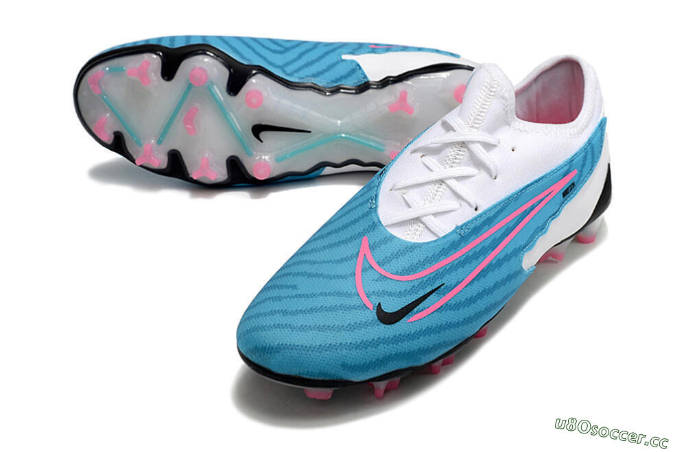 Unisex Nike Phantom GX Academy FG Firm Ground Low-Tops Football Boots - Blue/White/Pink 3