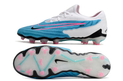 Unisex Nike Phantom GX Academy FG Firm Ground Low-Tops Football Boots - Blue/White/Pink