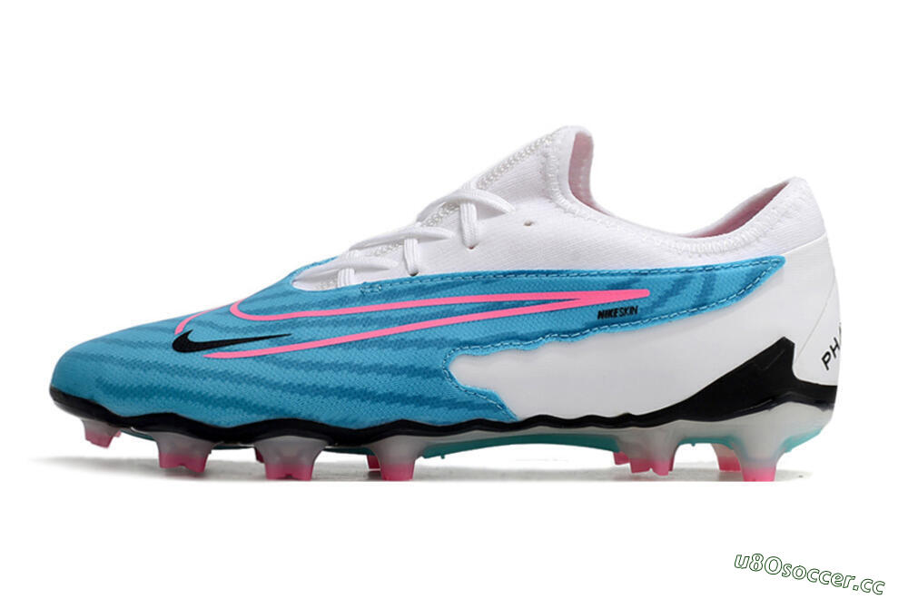 Unisex Nike Phantom GX Academy FG Firm Ground Low-Tops Football Boots - Blue/White/Pink 0