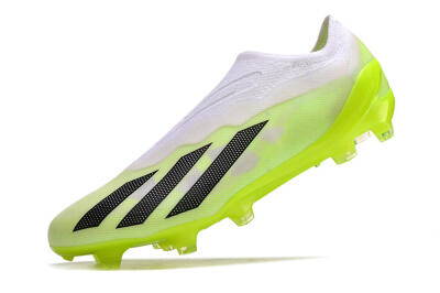 Men's Adidas X Crazyfast.1 LL FG Firm Ground Low-Tops Football Boots - Green/Black/White