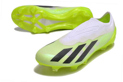 Men's Adidas X Crazyfast.1 LL FG Firm Ground Low-Tops Football Boots - Green/Black/White