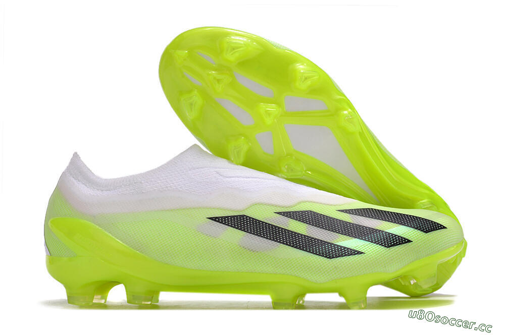Men's Adidas X Crazyfast.1 LL FG Firm Ground Low-Tops Football Boots - Green/Black/White 2