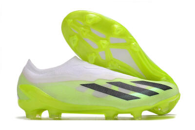Men's Adidas X Crazyfast.1 LL FG Firm Ground Low-Tops Football Boots - Green/Black/White
