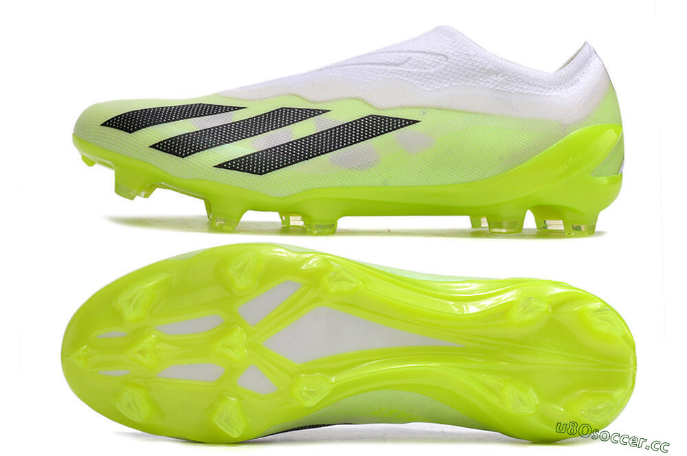 Men's Adidas X Crazyfast.1 LL FG Firm Ground Low-Tops Football Boots - Green/Black/White 1