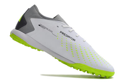 Men's Adidas Predator Accuracy.3 TF Artificial Turf Low-Tops Football Shoes - White/Black/Green/Grey