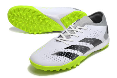 Men's Adidas Predator Accuracy.3 TF Artificial Turf Low-Tops Football Shoes - White/Black/Green/Grey
