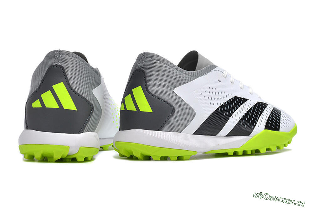 Men's Adidas Predator Accuracy.3 TF Artificial Turf Low-Tops Football Shoes - White/Black/Green/Grey 6