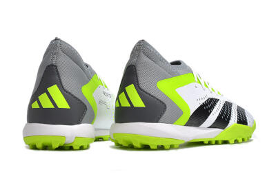 Men's Adidas Predator Accuracy.3 TF Artificial Turf High-Tops Football Shoes - White/Black/Green/Grey