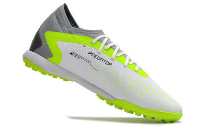 Men's Adidas Predator Accuracy.3 TF Artificial Turf High-Tops Football Shoes - White/Black/Green/Grey