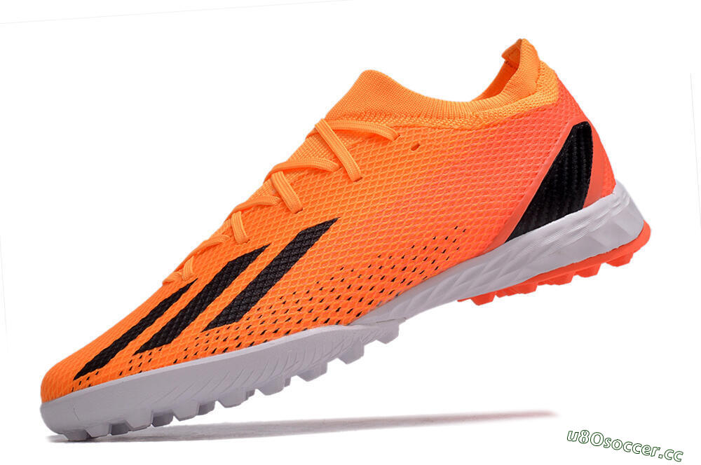 Men's Adidas X Speedportal.3 TF Artificial Turf Low-Tops Football Shoes - Orange/Black/White 4