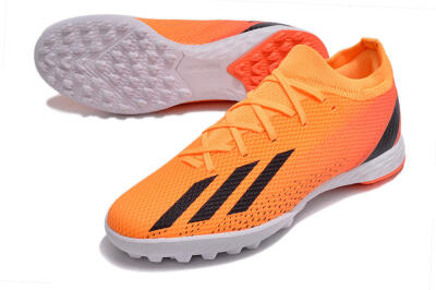 Men's Adidas X Speedportal.3 TF Artificial Turf Low-Tops Football Shoes - Orange/Black/White