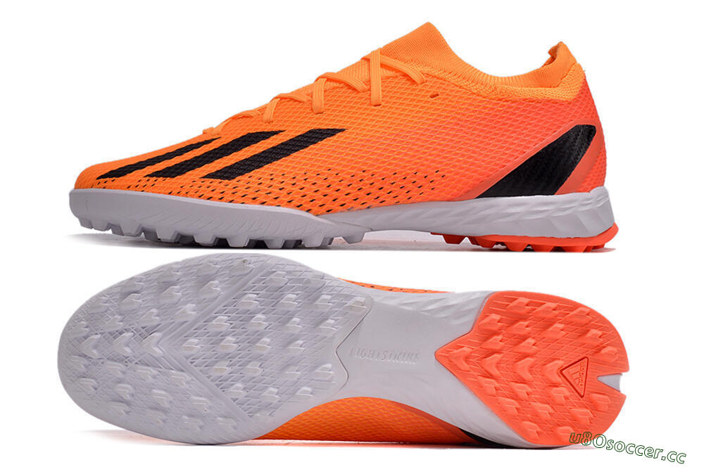 Men's Adidas X Speedportal.3 TF Artificial Turf Low-Tops Football Shoes - Orange/Black/White 1