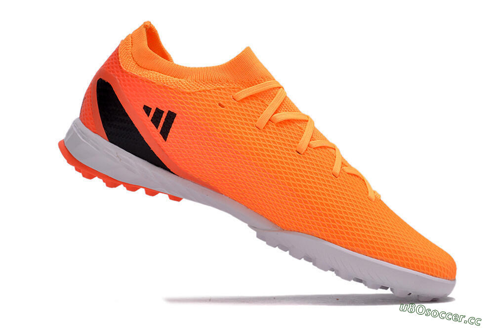 Men's Adidas X Speedportal.3 TF Artificial Turf Low-Tops Football Shoes - Orange/Black/White 6