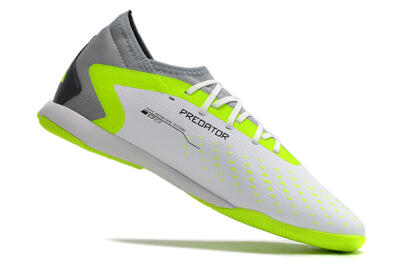 Men's Adidas Predator Accuracy.1 IC Indoor & Futsal High-Tops Football Shoes - White/Black/Green/Grey