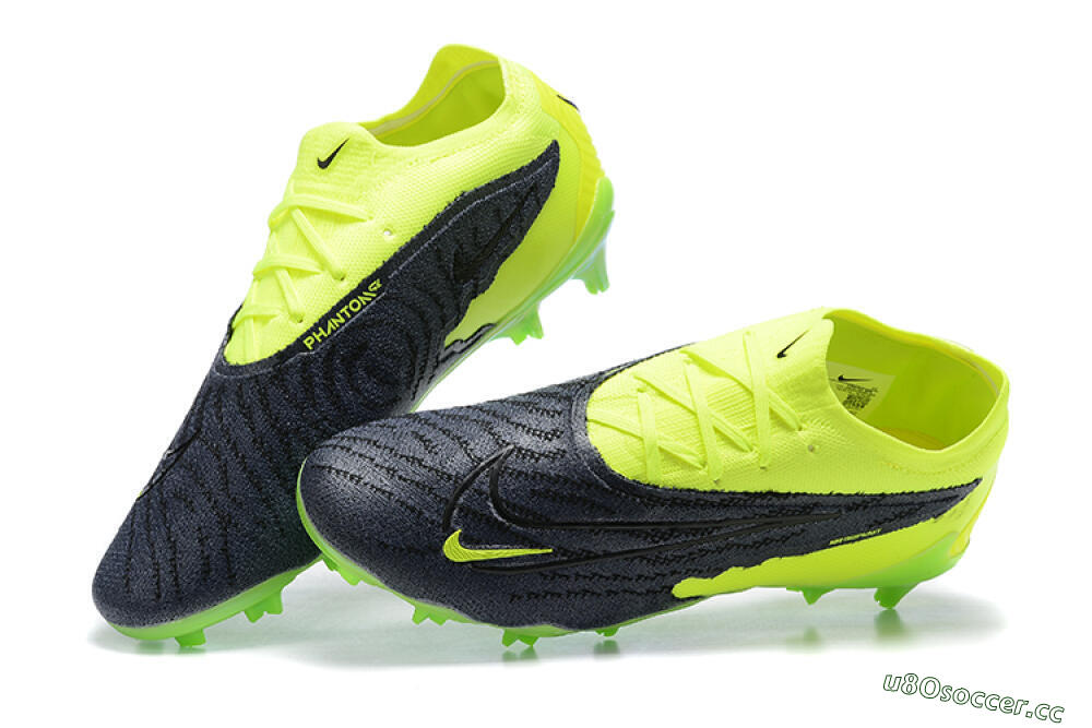 Men's Nike Phantom GX Elite FG Firm Ground Low-Tops Football Boots - Green/Black 5