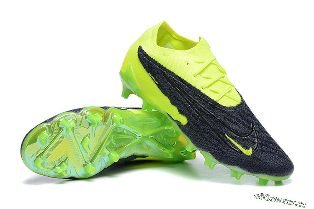 Men's Nike Phantom GX Elite FG Firm Ground Low-Tops Football Boots - Green/Black 4
