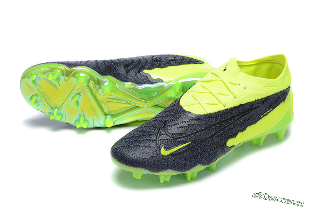 Men's Nike Phantom GX Elite FG Firm Ground Low-Tops Football Boots - Green/Black 3