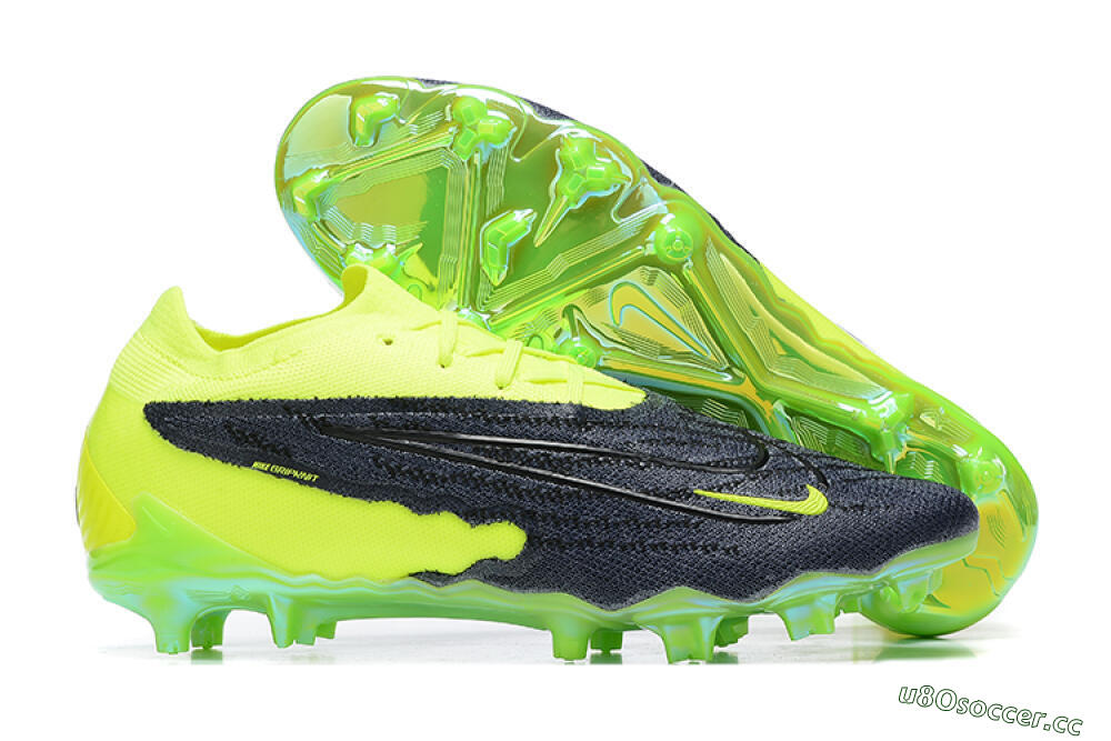 Men's Nike Phantom GX Elite FG Firm Ground Low-Tops Football Boots - Green/Black 2