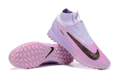 Men's Nike Phantom GX Elite DF TF Artificial Turf High-Tops Football Shoes - Purple/Pink/Black