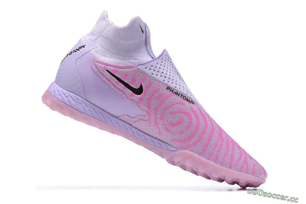 Men's Nike Phantom GX Elite DF TF Artificial Turf High-Tops Football Shoes - Purple/Pink/Black 6