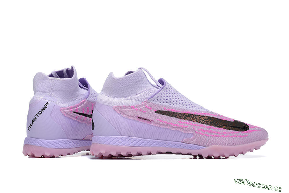 Men's Nike Phantom GX Elite DF TF Artificial Turf High-Tops Football Shoes - Purple/Pink/Black 8
