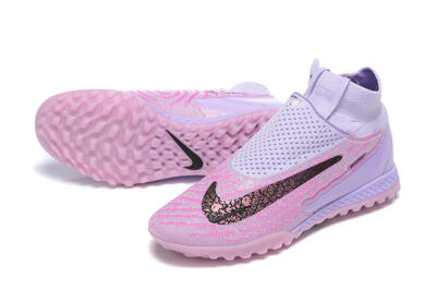 Men's Nike Phantom GX Elite DF TF Artificial Turf High-Tops Football Shoes - Purple/Pink/Black