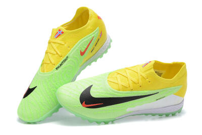 Men's Nike Phantom GX Elite TF Artificial Turf Low-Tops Football Shoes - Green/Black/White/Yellow
