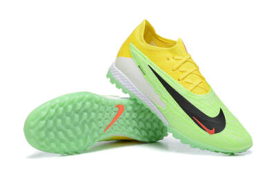 Men's Nike Phantom GX Elite TF Artificial Turf Low-Tops Football Shoes - Green/Black/White/Yellow