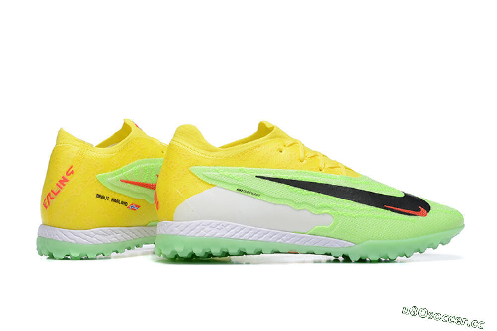 Men's Nike Phantom GX Elite TF Artificial Turf Low-Tops Football Shoes - Green/Black/White/Yellow 8